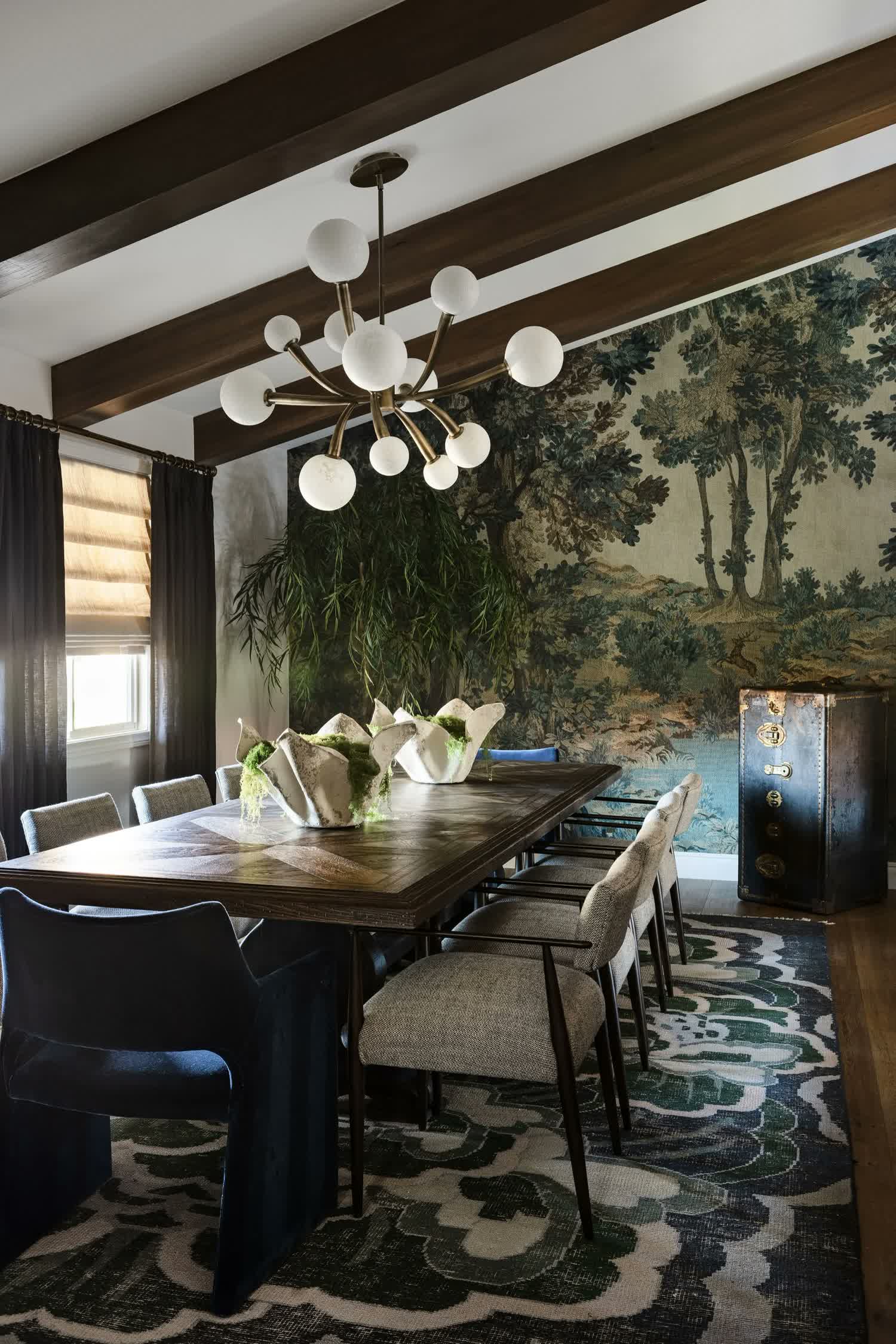 Storrie Residence interior detail with eclectic furnishings and vintage references